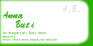 anna buti business card
